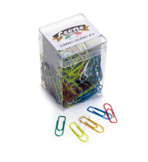 Fermagli metallizzati - n. 4 - 3,2 cm - colori assortiti - Leone - conf. 250 pezzi