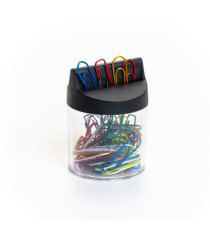 Fermagli metallizzati Leone Color - n. 4 - 3,2 cm - colori assortiti - Leone - conf. 60 pezzi