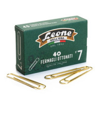 Fermagli ottonati supergiganti - n. 7 - 7,5 cm - oro - Leone - conf. 40 pezzi