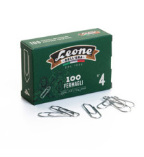 Fermagli zincati - n. 4 - 3,2 cm - Leone - conf. 100 pezzi Fermagli zincati - n. 4 - 3,2 cm - Leone - conf. 100 pezzi