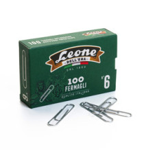 Fermagli zincati - n. 6 - 5,8 cm - Leone - conf. 100 pezzi Fermagli zincati - n. 6 - 5,8 cm - Leone - conf. 100 pezzi