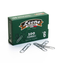 Fermagli zincati - n. 6 - 5,8 cm - Leone - conf. 100 pezzi Fermagli zincati - n. 6 - 5,8 cm - Leone - conf. 100 pezzi