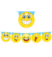 Festone sagomato - emoticons - 6mt - Big Party Festone sagomato - emoticons - 6mt - Big Party