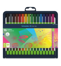 Fineliner Line-Up - punta 0,4mm -  colori assortiti - Schneider - astuccio 16 pezzi Fineliner Line-Up - punta 0,4mm -  colori assortiti - Schneider - astuccio 16 pezzi