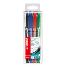 Fineliner Stabilo Sensor - tratto 0,3mm - 4 colori assortiti - Stabilo - conf. 4 pezzi Fineliner Stabilo Sensor - tratto 0,3mm - 4 colori assortiti - Stabilo - conf. 4 pezzi