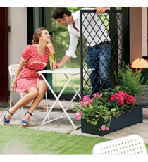 Fioriera con traliccio - in metallo - antracite - Verdemax