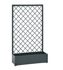 Fioriera con traliccio - in metallo - antracite - Verdemax