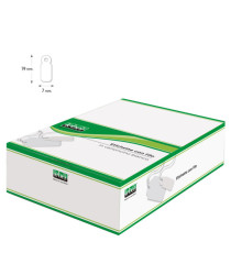 Etichette con filo A383 - 7 x 19 mm - bianco - Lebez - conf. 1000 pezzi Etichette con filo A383 - 7 x 19 mm - bianco - Lebez - conf. 1000 pezzi