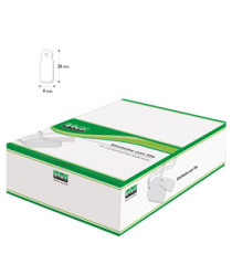 Etichette con filo A384 - 9 x 24 mm - bianco - Lebez - conf. 1000 pezzi Etichette con filo A384 - 9 x 24 mm - bianco - Lebez - conf. 1000 pezzi