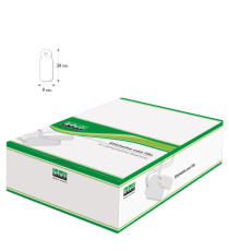 Etichette con filo A384 - 9 x 24 mm - bianco - Lebez - conf. 1000 pezzi Etichette con filo A384 - 9 x 24 mm - bianco - Lebez - conf. 1000 pezzi