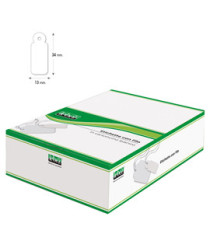 Etichette con filo A386 - 13 x 34 mm - bianco - Lebez - conf. 1000 pezzi Etichette con filo A386 - 13 x 34 mm - bianco - Lebez - conf. 1000 pezzi