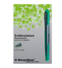Evidenziatore a penna - punta scalpello - tratto da 1,0-4,0mm - verde - Starline
