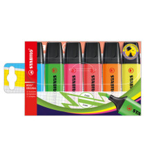 Evidenziatore Boss Original - punta a scalpello - tratto 2 - 5 mm - colori assortiti - Stabilo - busta 6 pezzi Evidenziatore Boss Original - punta a scalpello - tratto 2 - 5 mm - colori assortiti - Stabilo - busta 6 pezzi