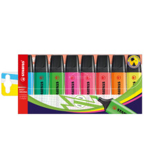 Evidenziatore Boss Original - punta a scalpello - tratto 2 - 5 mm - colori assortiti - Stabilo - busta 8 pezzi