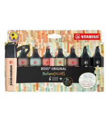 Evidenziatore Boss Original NatureColors - punta a scalpello - tratto 2 - 5 mm - colori assortiti - Stabilo - astuccio 8 Evidenziatore Boss Original NatureColors - punta a scalpello - tratto 2 - 5 mm - colori assortiti - Stabilo - astuccio 8