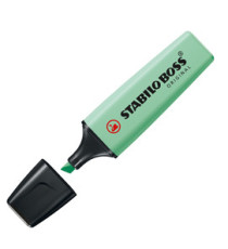 Evidenziatore Boss Original Pastel - punta a scalpello - tratto 2 - 5 mm - verde menta 116 - Stabilo
