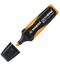 Evidenziatore Green Boss - punta a scalpello - tratto 2 - 5 mm - arancio 54 - 83% plastica riciclata - Stabilo