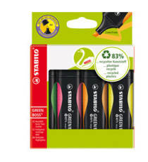 Evidenziatore Green Boss - punta a scalpello - tratto 2 - 5 mm - colori assortiti - 83% plastica riciclata - Stabilo - a Evidenziatore Green Boss - punta a scalpello - tratto 2 - 5 mm - colori assortiti - 83% plastica riciclata - Stabilo - a