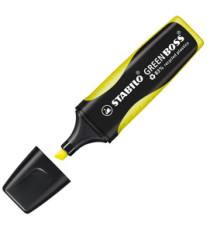 Evidenziatore Green Boss - punta a scalpello - tratto 2 - 5 mm - giallo 24 - 83% plastica riciclata - Stabilo Evidenziatore Green Boss - punta a scalpello - tratto 2 - 5 mm - giallo 24 - 83% plastica riciclata - Stabilo