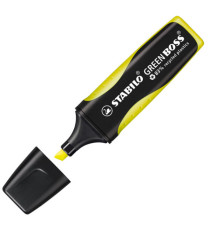 Evidenziatore Green Boss - punta a scalpello - tratto 2 - 5 mm - giallo 24 - 83% plastica riciclata - Stabilo Evidenziatore Green Boss - punta a scalpello - tratto 2 - 5 mm - giallo 24 - 83% plastica riciclata - Stabilo