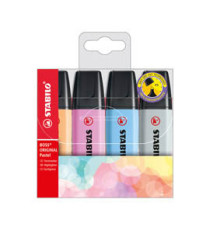 Evidenziatore Stabilo Boss Pastel - colori assortiti - tratto 2 - 5 mm - Stabilo - astuccio 4 pezzi Evidenziatore Stabilo Boss Pastel - colori assortiti - tratto 2 - 5 mm - Stabilo - astuccio 4 pezzi
