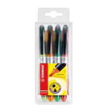 Evidenziatore Stabilo Navigator - punta a scalpello - tratto 1,00 - 4,00 mm - Stabilo - astuccio 4 pezzi Evidenziatore Stabilo Navigator - punta a scalpello - tratto 1,00 - 4,00 mm - Stabilo - astuccio 4 pezzi