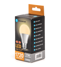Lampadine led A60 17W attacco E27 1720 lumen 3000K luce calda D60xH119mm equivalenza incadescenza 111W Lampadine led A60 17W attacco E27 1720 lumen 3000K luce calda D60xH119mm equivalenza incadescenza 111W