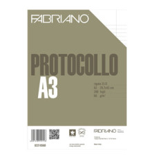 Foglio protocollo - A4 - 1 rigo c/margine - 60 gr - Fabriano - conf. 200 pezzi Foglio protocollo - A4 - 1 rigo c/margine - 60 gr - Fabriano - conf. 200 pezzi