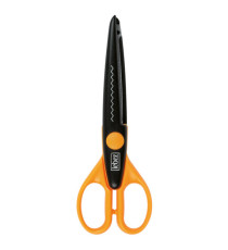 Forbice Snippy Zig Zag - 17 cm - lama acciaio - colori assortiti - Lebez