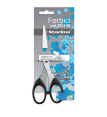 Forbici - 16 cm - lama in acciaio - impugnatura in ABS - nero - Starline Forbici - 16 cm - lama in acciaio - impugnatura in ABS - nero - Starline