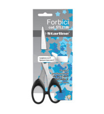 Forbici - 21 cm - lama in acciaio - impugnatura ABS - nero - Starline Forbici - 21 cm - lama in acciaio - impugnatura ABS - nero - Starline