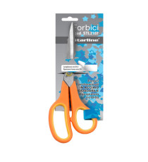 Forbici - 21,5 cm - lama in acciaio - impugnatura gomma morbida - arancione - Starline Forbici - 21,5 cm - lama in acciaio - impugnatura gomma morbida - arancione - Starline