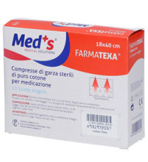 Garza sterile - 18 x 40 cm - MED'S - scatola da 12 compresse (imbustate singolarmente)
