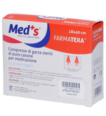Garza sterile - 18 x 40 cm - MED'S - scatola da 12 compresse (imbustate singolarmente)
