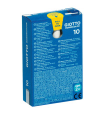Gessetti Robercolor - lunghezza 80mm con diametro 10mm - bianco - Giotto - Scatola 10 gessetti tondi Gessetti Robercolor - lunghezza 80mm con diametro 10mm - bianco - Giotto - Scatola 10 gessetti tondi