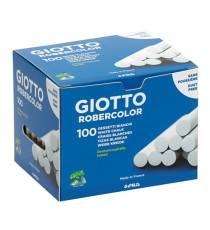 Gessetti Robercolor - lunghezza 80mm con diametro 10mm - bianco - Giotto - Scatola 100 gessetti tondi Gessetti Robercolor - lunghezza 80mm con diametro 10mm - bianco - Giotto - Scatola 100 gessetti tondi