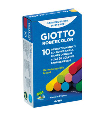 Gessetti Robercolor - lunghezza 80mm con diametro 10mm - colorati - Giotto - Scatola 10 gessetti tondi Gessetti Robercolor - lunghezza 80mm con diametro 10mm - colorati - Giotto - Scatola 10 gessetti tondi