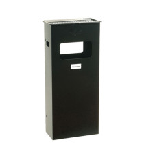 Gettacarte/posacenere da terra - da esterno - 30 x 70 x 15 cm - grigio scuro - Metalplus