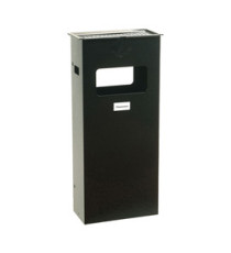 Gettacarte/posacenere da terra - da esterno - 30 x 70 x 15 cm - grigio scuro - Metalplus