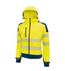 Giacca alta visibilità Softshell Miky - taglia XL - giallo fluo - U-Power Giacca alta visibilità Softshell Miky - taglia XL - giallo fluo - U-Power