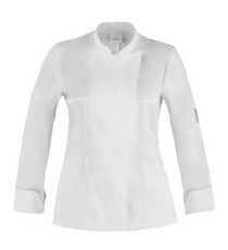 Giacca cuoco Celine - da donna - manica lunga - taglia M - bianco - Giblor's Giacca cuoco Celine - da donna - manica lunga - taglia M - bianco - Giblor's