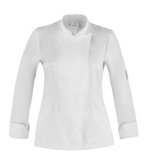 Giacca cuoco Celine - da donna - manica lunga - taglia M - bianco - Giblor's Giacca cuoco Celine - da donna - manica lunga - taglia M - bianco - Giblor's