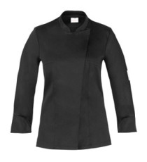 Giacca cuoco Celine - da donna - manica lunga - taglia M - nero - Giblor's Giacca cuoco Celine - da donna - manica lunga - taglia M - nero - Giblor's