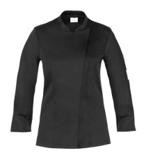 Giacca cuoco Celine - da donna - manica lunga - taglia M - nero - Giblor's Giacca cuoco Celine - da donna - manica lunga - taglia M - nero - Giblor's