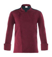 Giacca cuoco Raul - da uomo - manica lunga - taglia M - bordeaux - Giblor's Giacca cuoco Raul - da uomo - manica lunga - taglia M - bordeaux - Giblor's