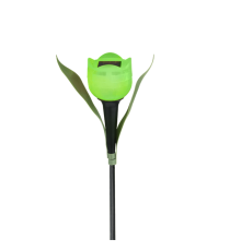 Lampada solare da giardino GS004 a fiore led 1,2W misura 31x4.7cm IP44 lampione,segnapassi ad energia solare pannello incorpor