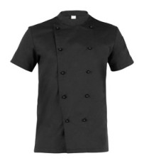 Giacca cuoco Tommaso - da uomo - manica corta - taglia M - nero - Giblor's Giacca cuoco Tommaso - da uomo - manica corta - taglia M - nero - Giblor's