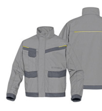Giacca da lavoro Mach 2 Corporate - tela/poliestere/cotone - taglia L - grigio chiaro/grigio scuro - Deltaplus Giacca da lavoro Mach 2 Corporate - tela/poliestere/cotone - taglia L - grigio chiaro/grigio scuro - Deltaplus