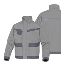 Giacca da lavoro Mach 2 Corporate - tela/poliestere/cotone - taglia L - grigio chiaro/grigio scuro - Deltaplus Giacca da lavoro Mach 2 Corporate - tela/poliestere/cotone - taglia L - grigio chiaro/grigio scuro - Deltaplus