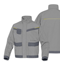 Giacca da lavoro Mach 2 Corporate - tela/poliestere/cotone - taglia XL - grigio chiaro/grigio scuro - Deltaplus Giacca da lavoro Mach 2 Corporate - tela/poliestere/cotone - taglia XL - grigio chiaro/grigio scuro - Deltaplus